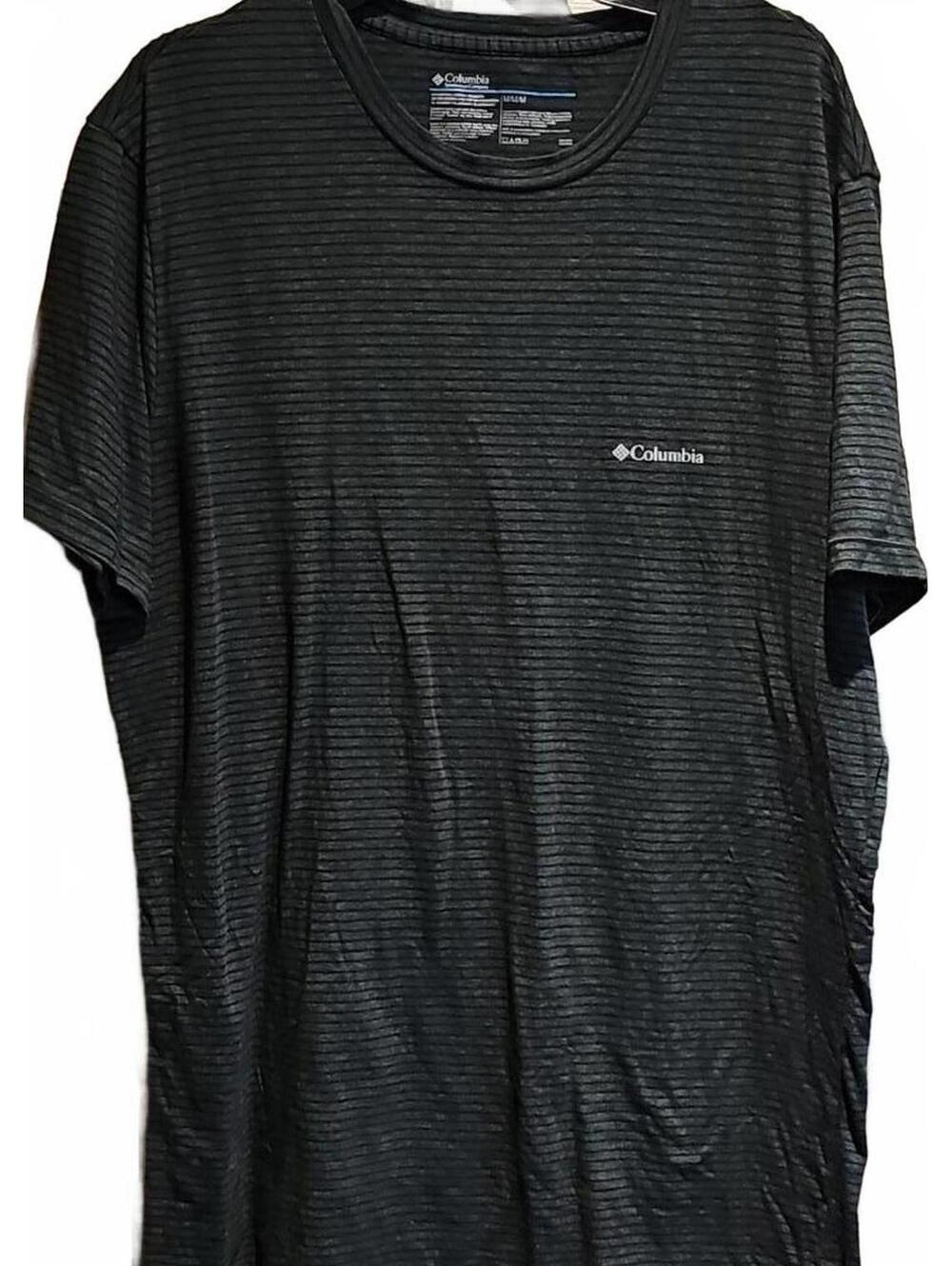 Columbia striped short sleeve performance shirt size M